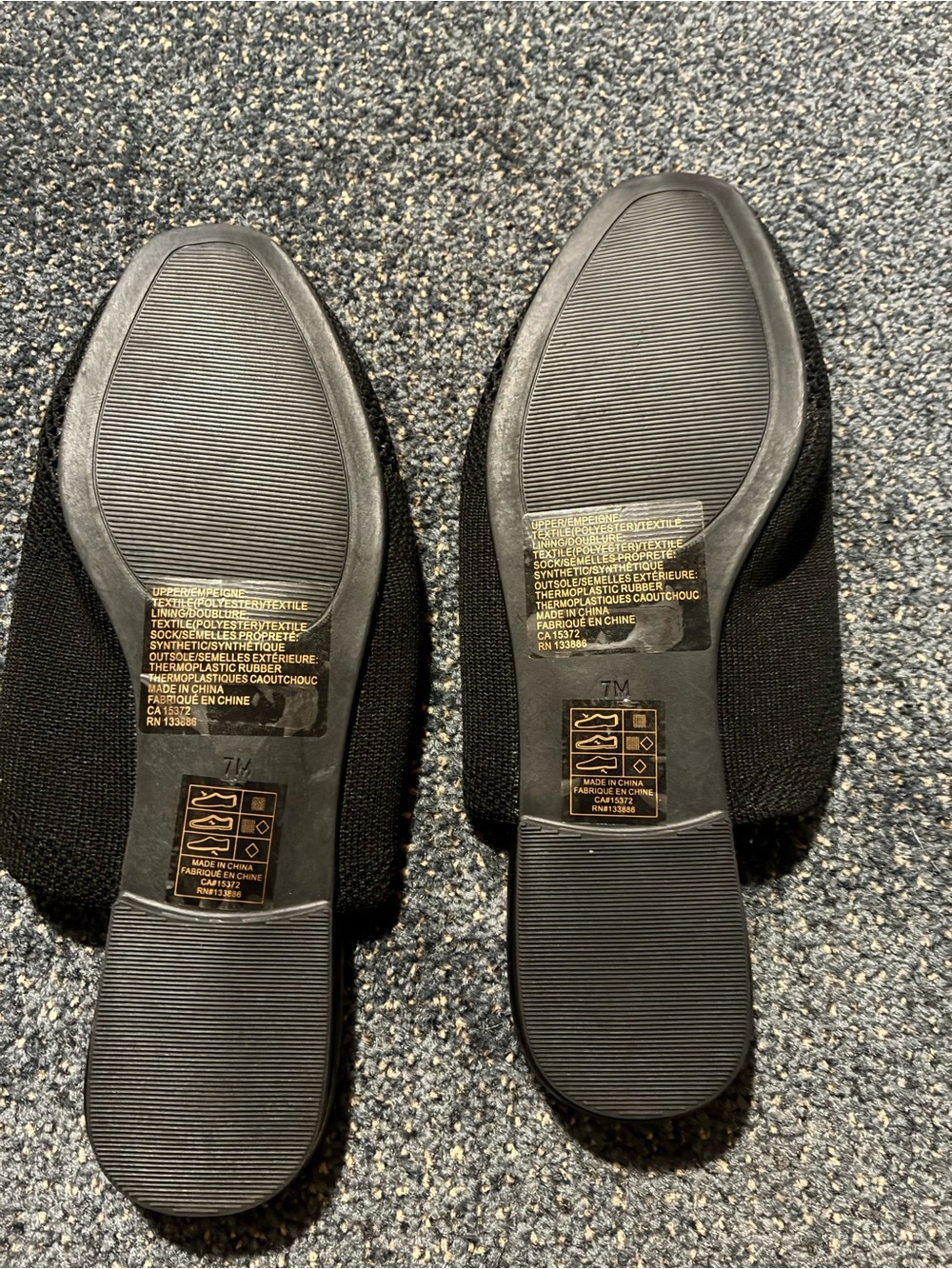 New Without Tags ~ Joe Fresh Black Knit Slip-On Mule Slides - Picture 3 of 3